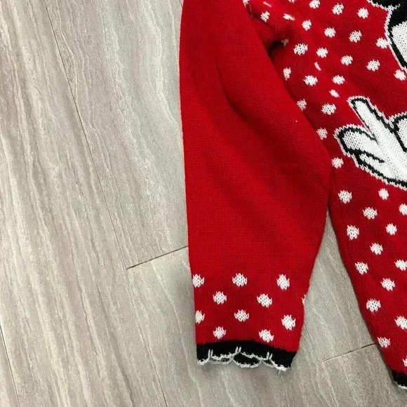 Disney Vintage Minnie and Mickey Kids Girls Sweater - 90's - Size 14/L - Picture 4 of 5